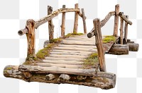 PNG Rustic wooden bridge, transparent background