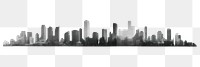 PNG Modern urban skyline, transparent background