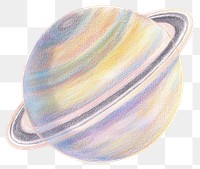 Colorful Saturn ringed planet illustration