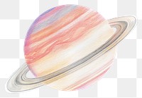 Colorful Saturn planet illustration