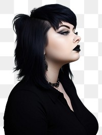 PNG Gothic fashion portrait profile