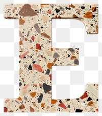 PNG Terrazzo letter E text pattern circle.