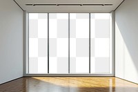 PNG interior window mockup, transparent design