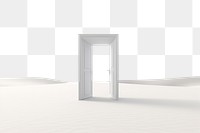 PNG Open door in desert border, transparent background