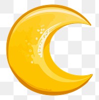 PNG crescent moon element, transparent background