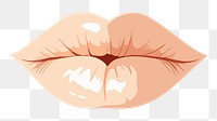 PNG vector aesthetic  of a lipstick kiss element, transparent background