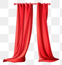 PNG opened red curtain vector  element, transparent background