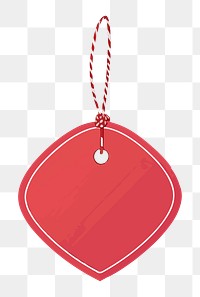 PNG red label and tag element, transparent background