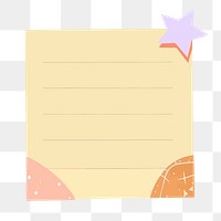 PNG Cute sticky notes illustration, transparent background