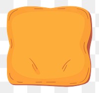 PNG Cute bread sticky notes illustration, transparent background