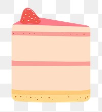 PNG Cute cake sticky notes illustration, transparent background