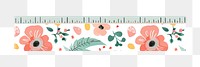 PNG Cute washi tape notes illustration, transparent background