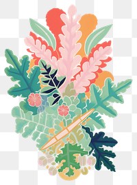 Vibrant botanical abstract illustration