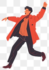 PNG  Stylish man jumping illustration