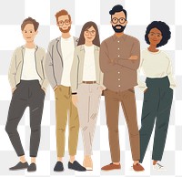 PNG  Diverse professional team illustration