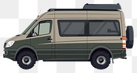 Modern camper van side view