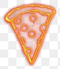 PNG Neon pizza slice illustration