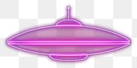 PNG Neon glowing UFO spaceship illustration