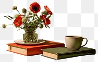 Flower book cup publication.