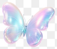 PNG  Iridescent butterfly with pastel colors