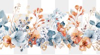 PNG Delicate watercolor floral border illustration