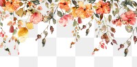 PNG Elegant watercolor floral border illustration