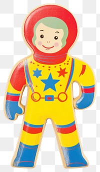 PNG Colorful wooden astronaut toy