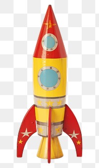 PNG Colorful retro toy rocket