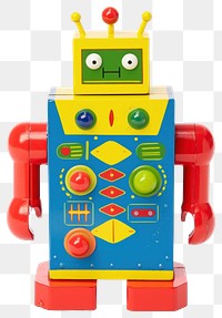 PNG Colorful vintage toy robot