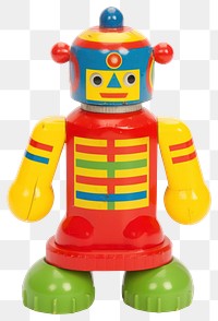 PNG Colorful vintage toy robot