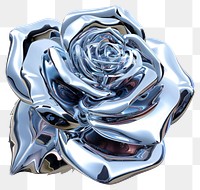 PNG Shiny metallic rose illustration