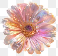 PNG  Iridescent flower with sparkling petals