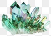 PNG Vibrant green crystal cluster