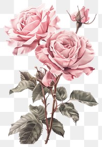 PNG Pink roses flowers bouquet blossom plant art.