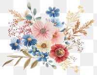 PNG Elegant floral watercolor illustration