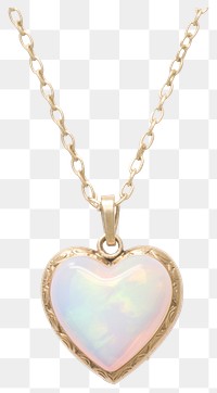 PNG Elegant heart-shaped opal necklace