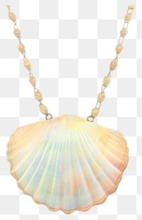 PNG Elegant seashell pendant necklace