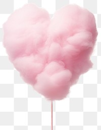 PNG Pink heart-shaped cotton candy