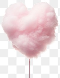 PNG Heart-shaped pink cotton candy