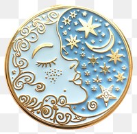 Artistic celestial enamel pin