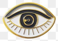 Stylish eye-shaped enamel pin