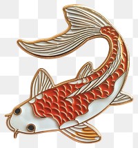 Elegant koi fish enamel pin