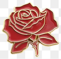 Elegant red rose pin