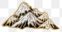 Elegant mountain enamel pin