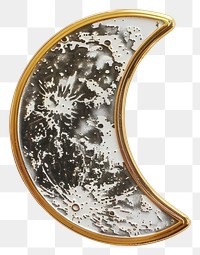 Elegant celestial moon pin