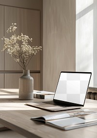 PNG laptop screen  mockup, transparent design