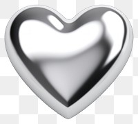 PNG  Shiny metallic heart shape illustration