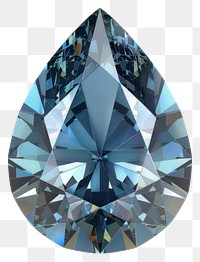 PNG Brilliant blue pear-shaped diamond