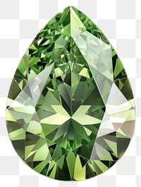 PNG Elegant green pear-shaped gemstone