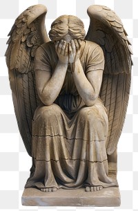 PNG Grieving angel statue sculpture